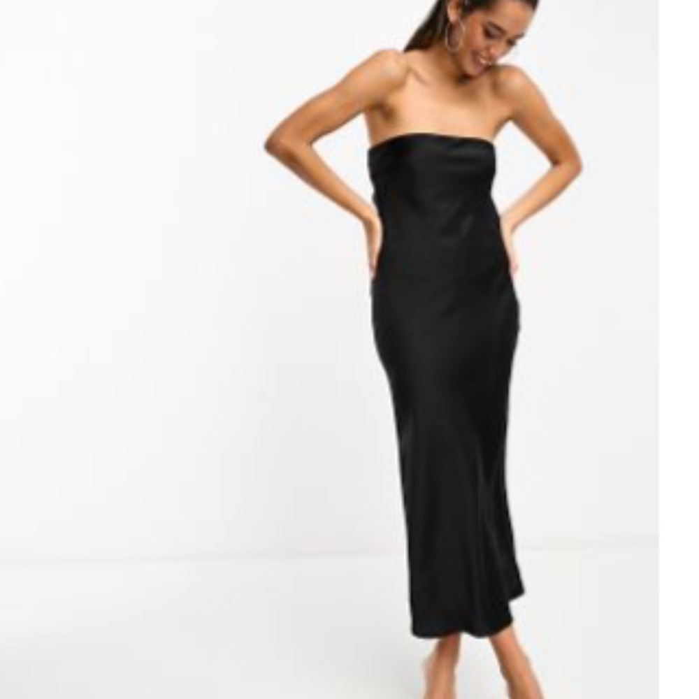 Pretty Lavish Elegant Black Strapless Backless  Dress
